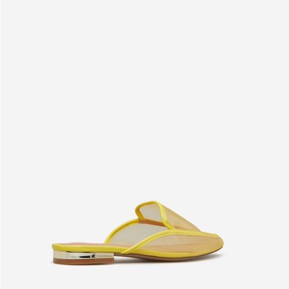 Sz 8 Franceen Pointed Toe Yellow Flats NIB - Picture 3 of 5